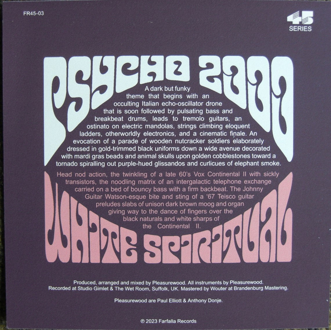 Pleasurewood – Psycho 2000 / White Spiritual Vinyl, 7", Limited Edt purple