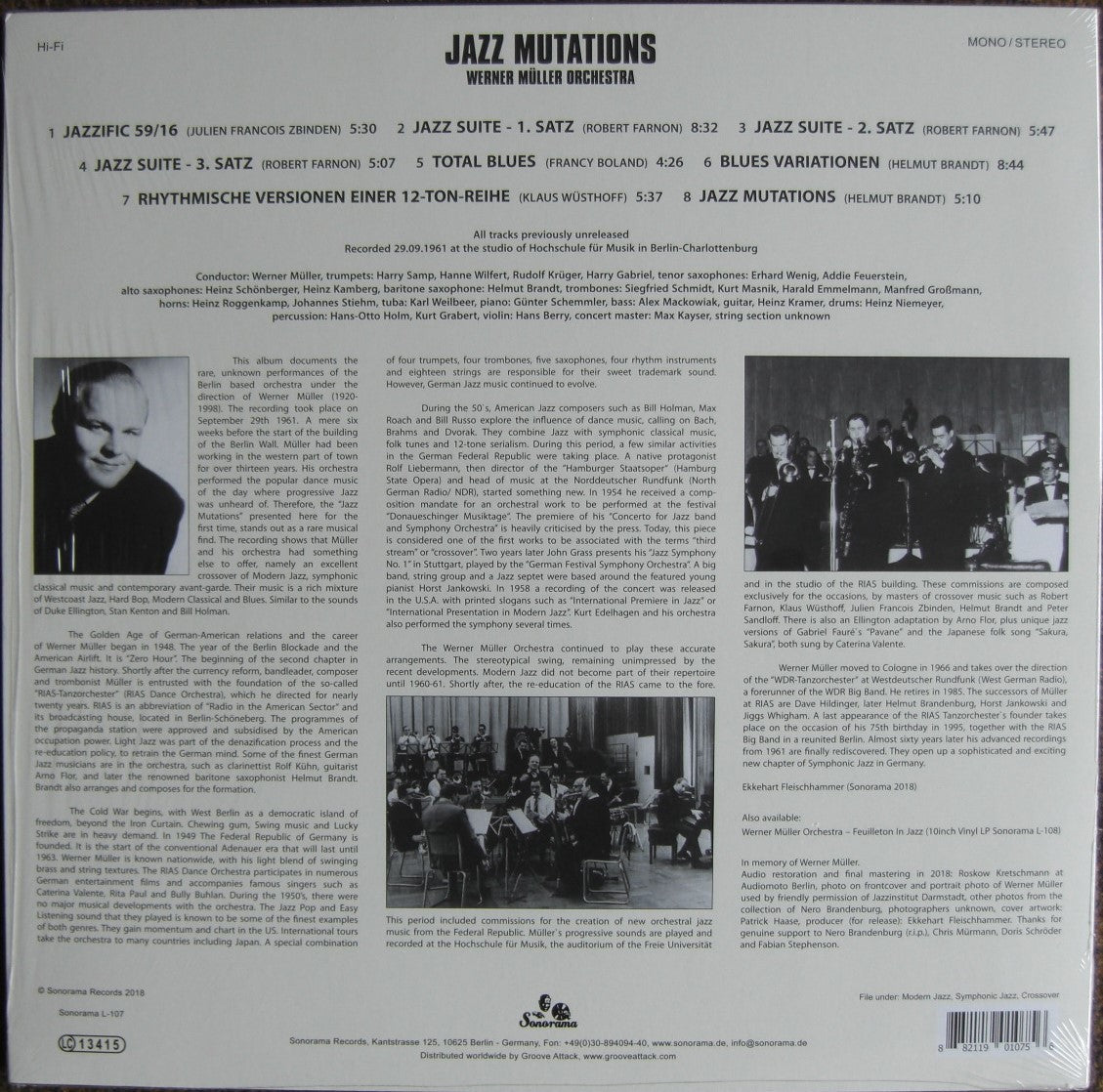 Werner Müller Orchestra – Jazz Mutations Vinyl, LP, Album