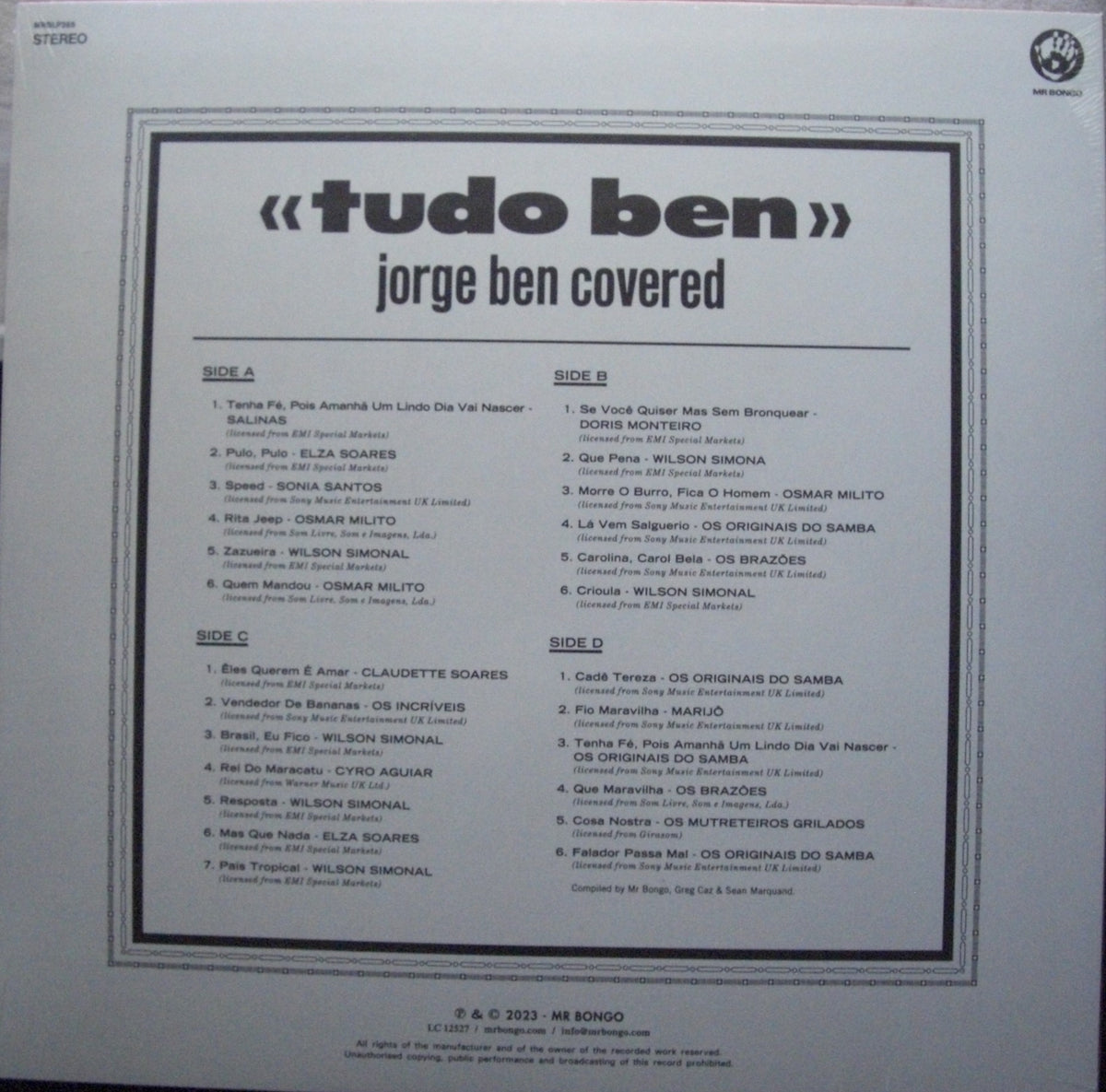 Various – Tudo Ben (Jorge Ben Covered) 2x Vinyl, LP, Compilation, Reissue