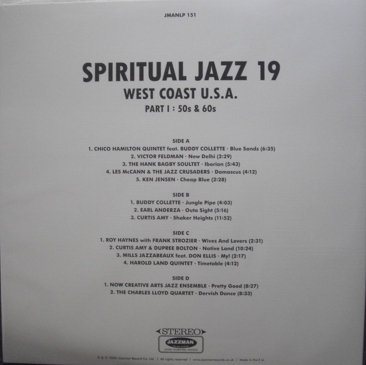 Spiritual Jazz 19 – West Coast USA Pt.1: 50s & 60s Vinyl, 2xLP, Compilation