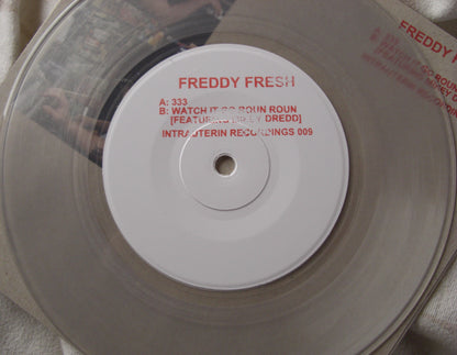 Freddy Fresh Feat. Mikey Dredd – 333 / Watch It Go Roun Roun Vinyl, 7", Limited Edt clear