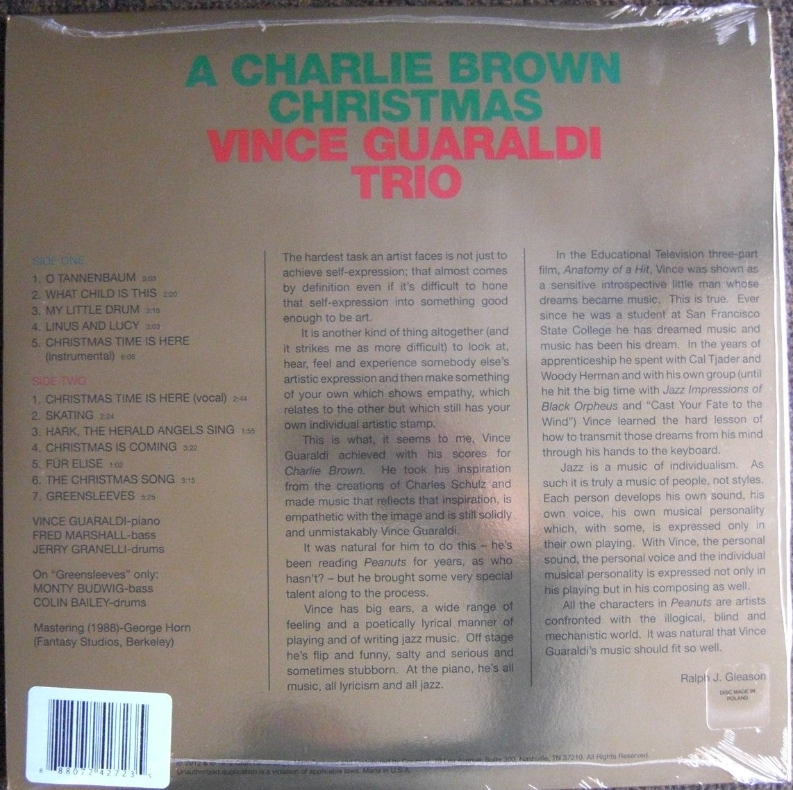 Vince Guaraldi Trio – A Charlie Brown Christmas Vinyl, LP, Album, Limited Edt goldfoil