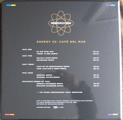Energy 52 – Café Del Mar (30 Years Anniversary Edition) 4 x Vinyl, 12", Box Set, Compilation + 10"