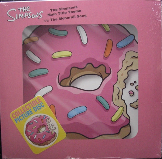 The Simpsons - Main Title Theme / The Monorail Song Vinyl, 10", Picture Disc "Donut"