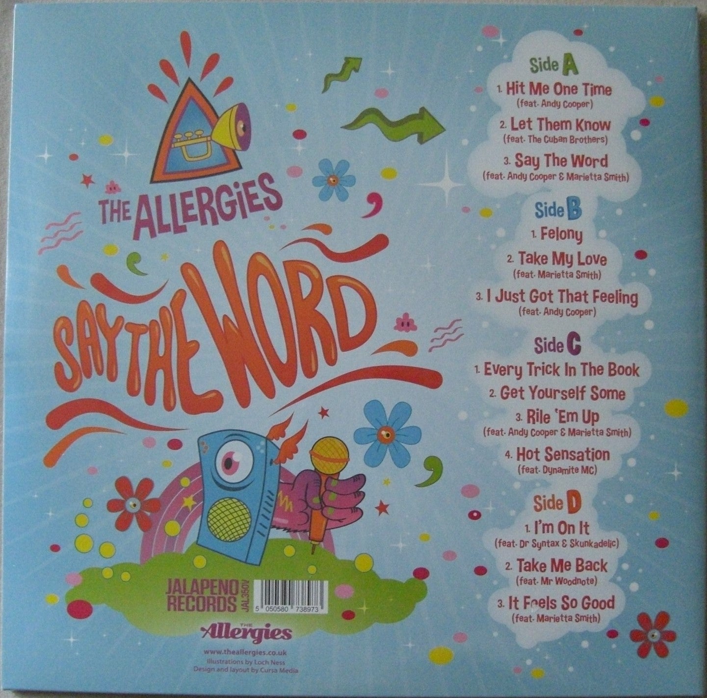 The Allergies – Say The Word 2 x Vinyl, LP Album orange