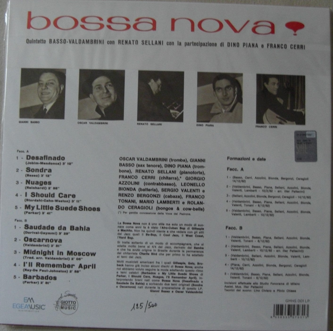 Quintetto Basso-Valdambrini - Bossa Nova! Vinyl, LP, Limited Edt