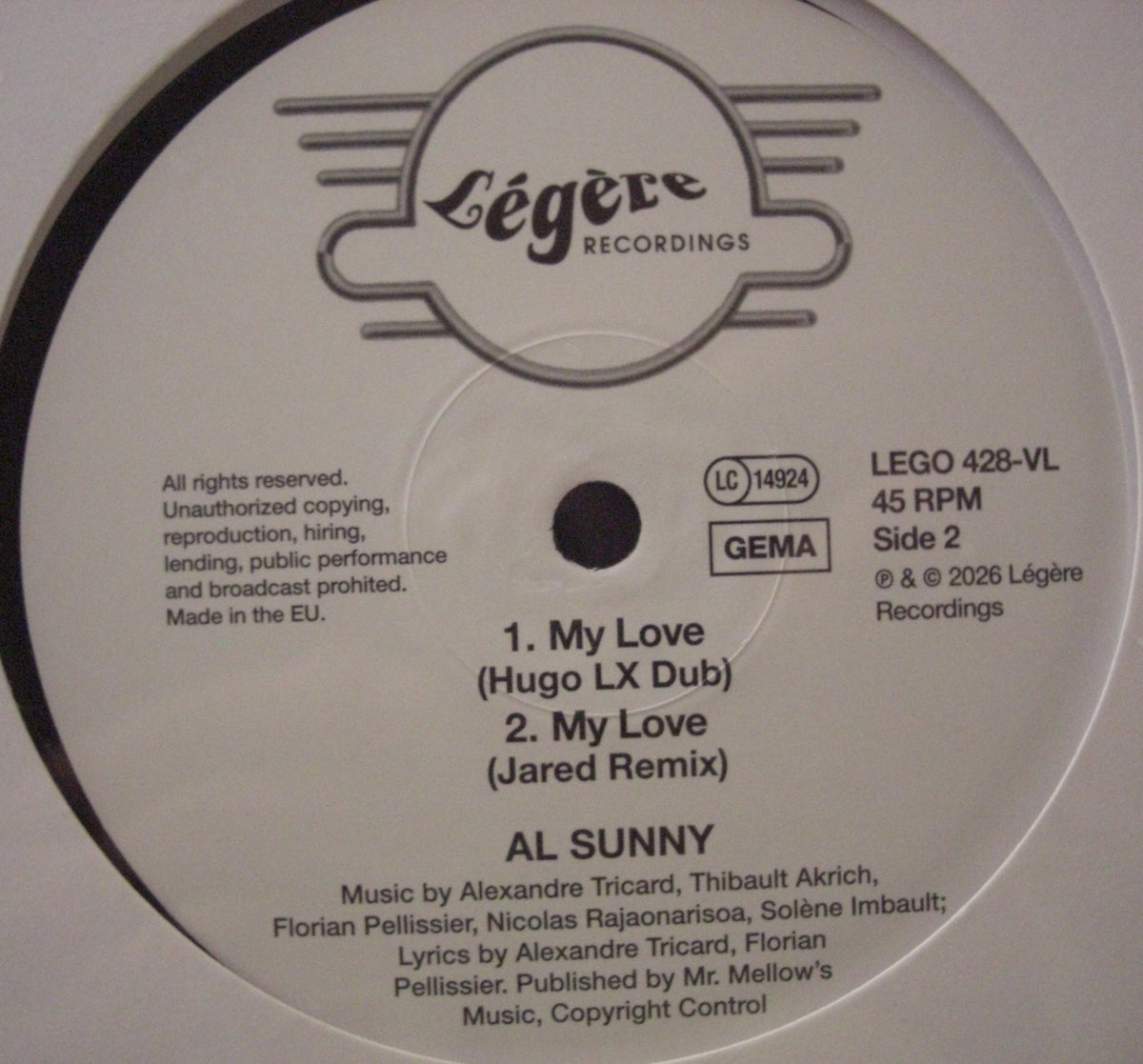 Al Sunny – My Love (Remixes) Vinyl, 12", Maxi-Single