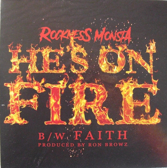 Rockness Monsta – He's On Fire / Faith Vinyl, 7" orange