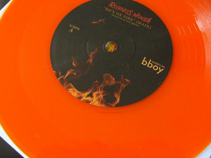 Rockness Monsta – He's On Fire / Faith Vinyl, 7" orange