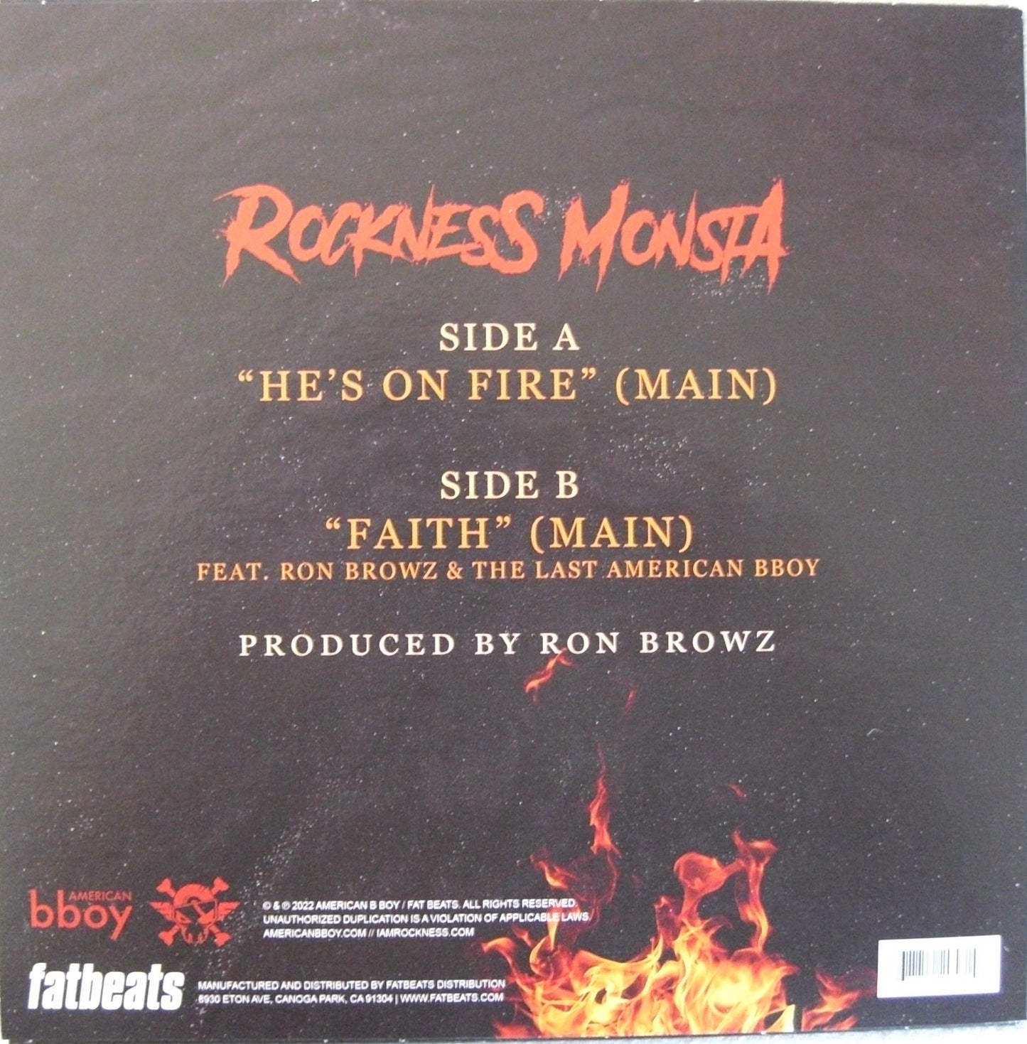 Rockness Monsta – He's On Fire / Faith Vinyl, 7" orange