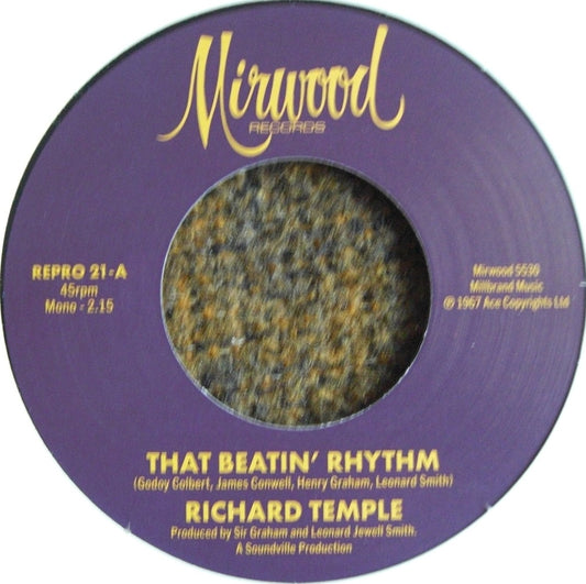 Richard Temple / Jimmy Conwell – That Beatin' Rhythm / Cigarette Ashes Vinyl, 7"