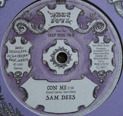 Miss Louistine / Sam Dees – Con Me Vinyl, 7"