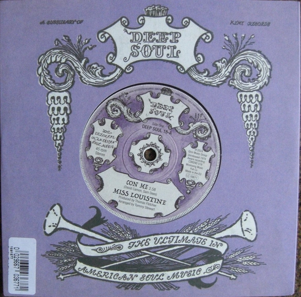 Miss Louistine / Sam Dees – Con Me Vinyl, 7"