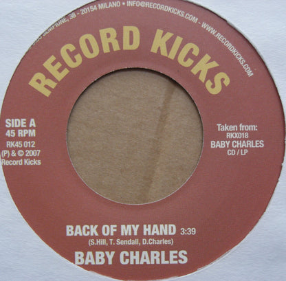 Baby Charles – Back Of My Hand / Coming From A Higher Place Vinyl, 7"