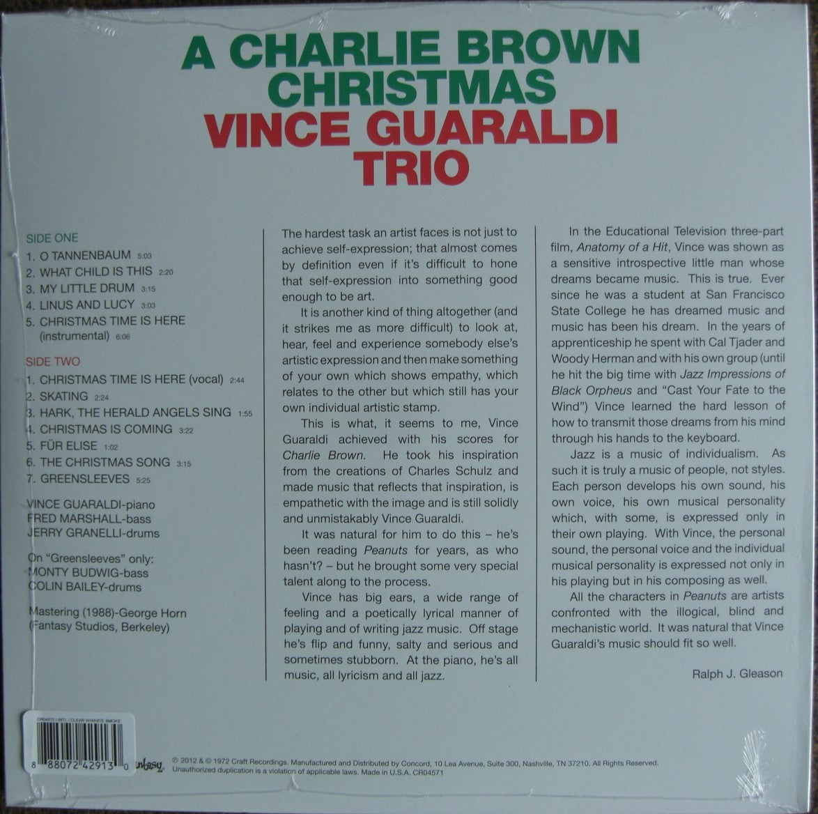 Vince Guaraldi Trio – A Charlie Brown Christmas Vinilo, LP, Álbum, Edición limitada Snowstorm