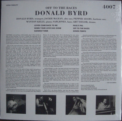 Donald Byrd – Off To The Races Vinyl, LP, Album, Limited Edt
