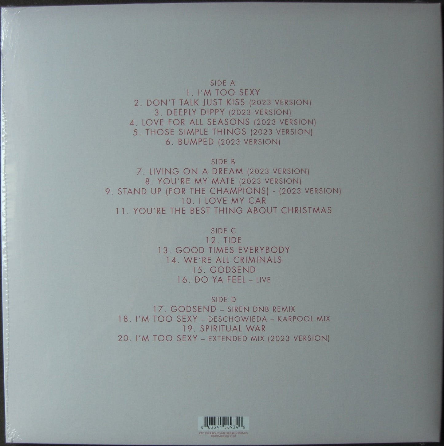 Right Said Fred – The Singles [Redux] 2x Vinyl, LP, Compilation pink