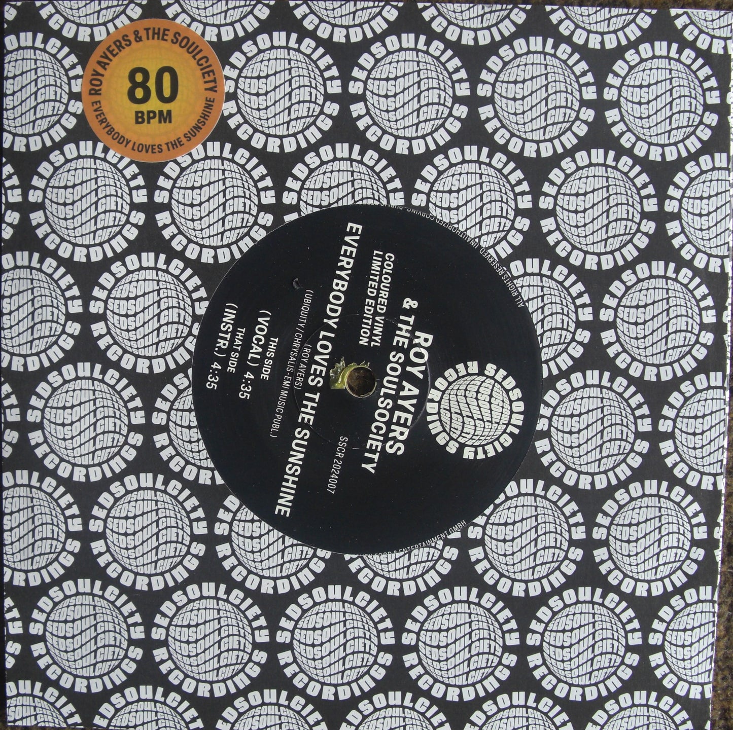 Roy Ayers &amp; The Soul Society – Todo el mundo ama el sol Vinilo, 7" negro
