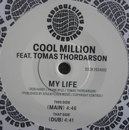 Cool Million Feat. Tomas Thordarson – My Life Vinyl, 7"