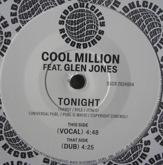 Cool Million Feat. Glenn Jones – Tonight Vinyl, 7"