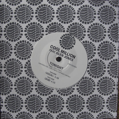 Cool Million Feat. Glenn Jones – Tonight Vinyl, 7"