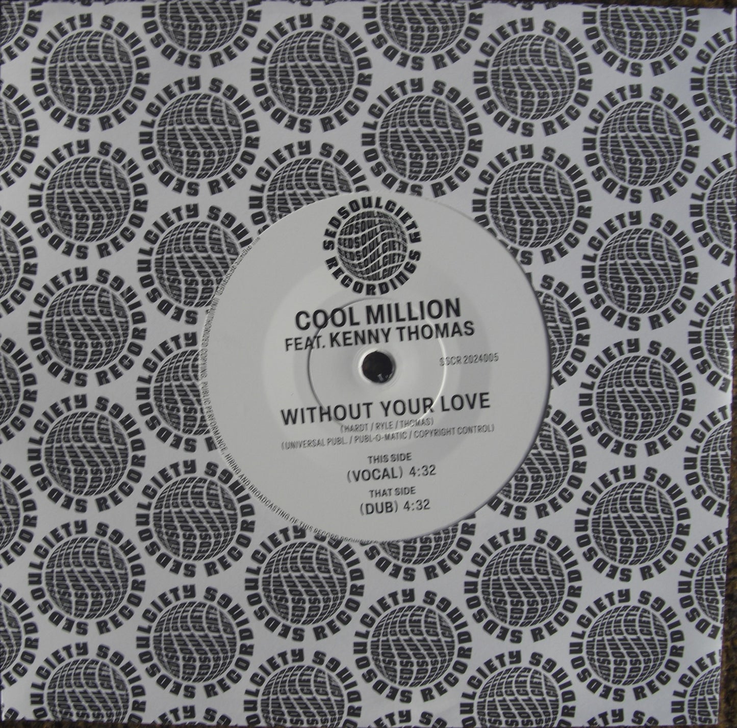 Cool Million Feat. Kenny Thomas – Without Your Love Vinyl, 7"