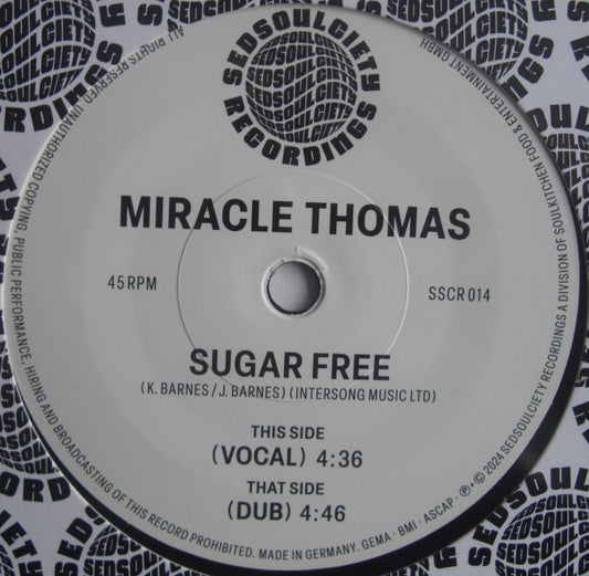 Miracle Thomas & Rob Hardt - Sugar Free Vinyl, 7"