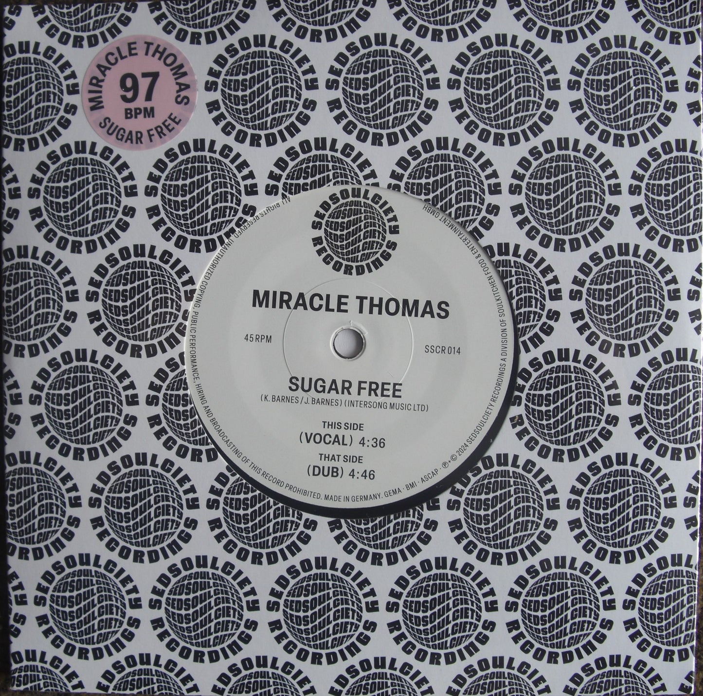 Miracle Thomas & Rob Hardt - Sugar Free Vinyl, 7"
