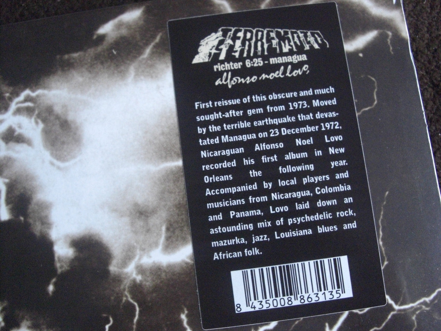 Alfonso Noel Lovo – Terremoto Richter 6:25 Managua Vinyl, LP, Album, Reissue, RSD 2017