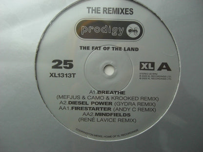The Prodigy – The Fat Of The Land (The Remixes) Vinilo, 12" Maxi plateado