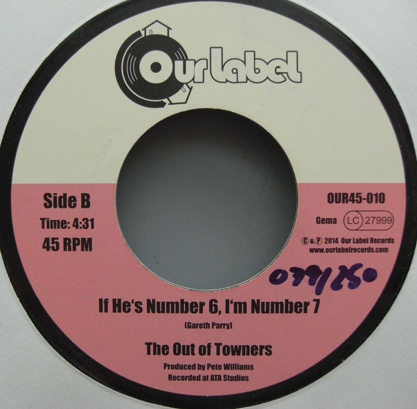 The Out Of Towners – Malton Boys Club Vinyl, 7" #079