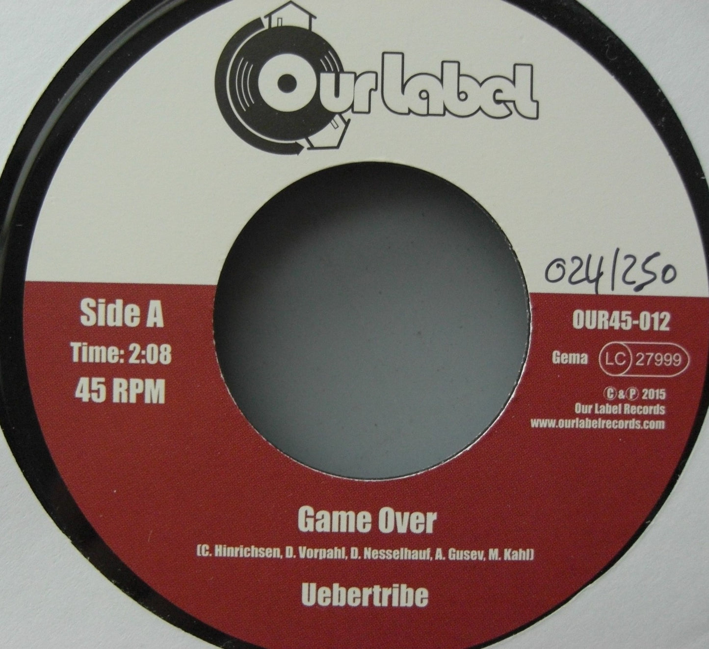 Uebertribe – Game Over The Thief Vinyl, 7" #024