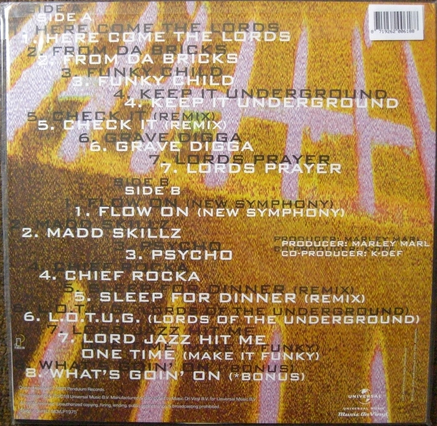 Lords Of The Underground – Here Come The Lords 2 x Vinyl, LP Album