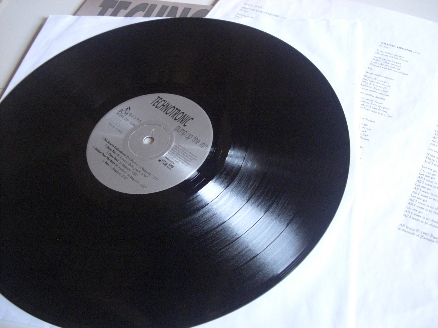Technotronic – Pump Up The Jam Vinyl, LP, Album EU 1990