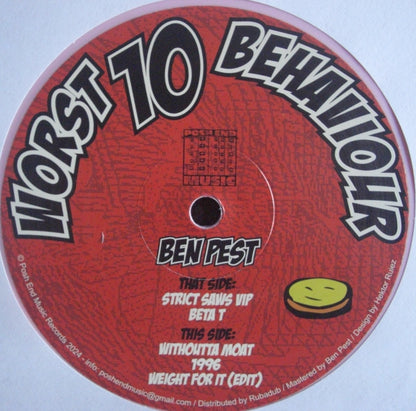 Ben Pest – Worst Behaviour Vinyl, 12", Pink
