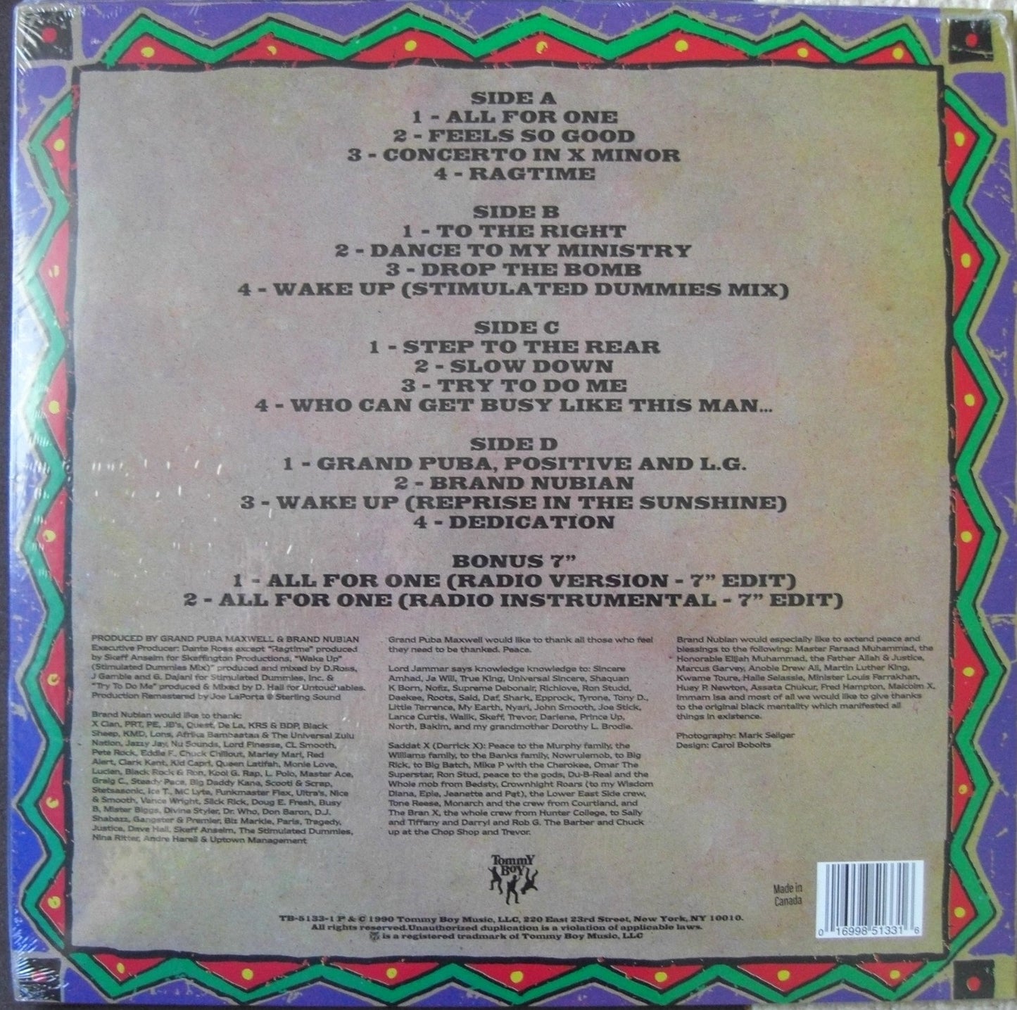 Brand Nubian – One For All 2x Vinyl, LP, Album Limited Edt green/ orange + 7"