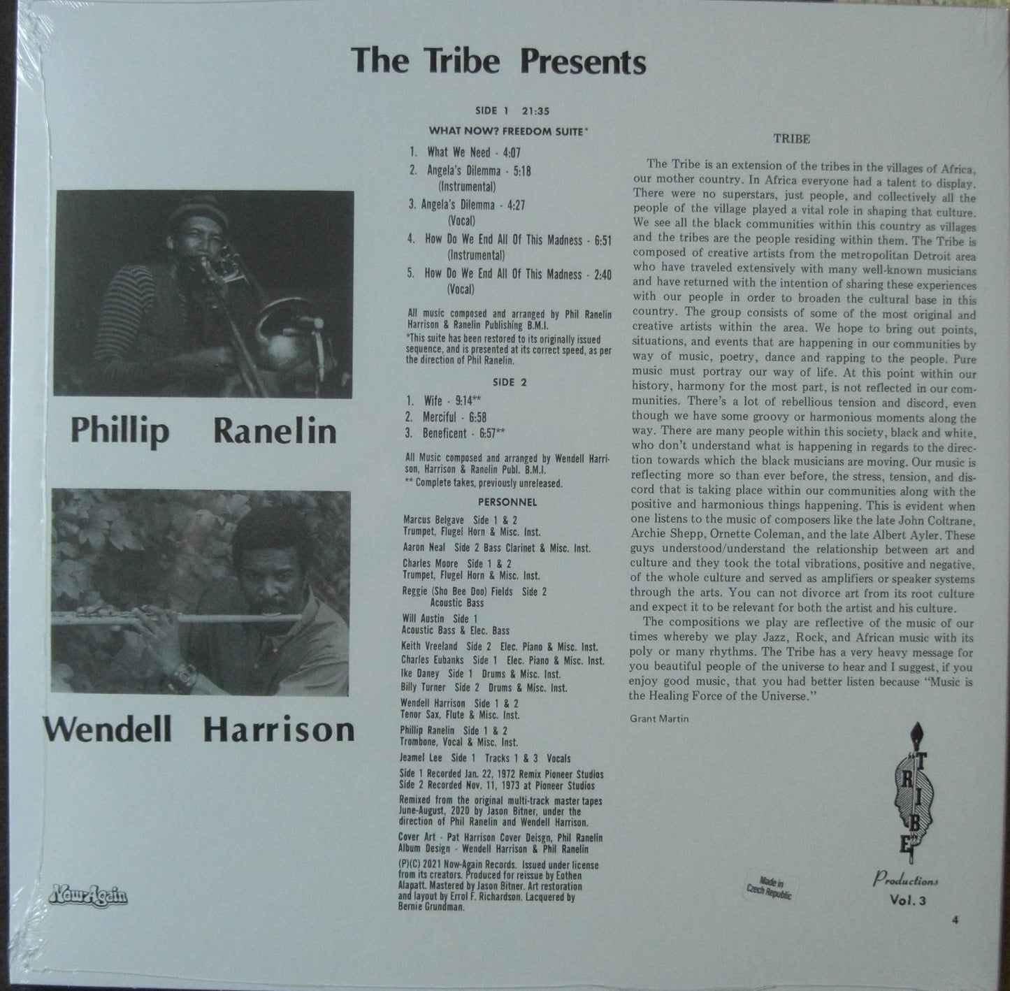 Wendell Harrison & Phil Ranelin – A Message From The Tribe Vinyl, LP, Album