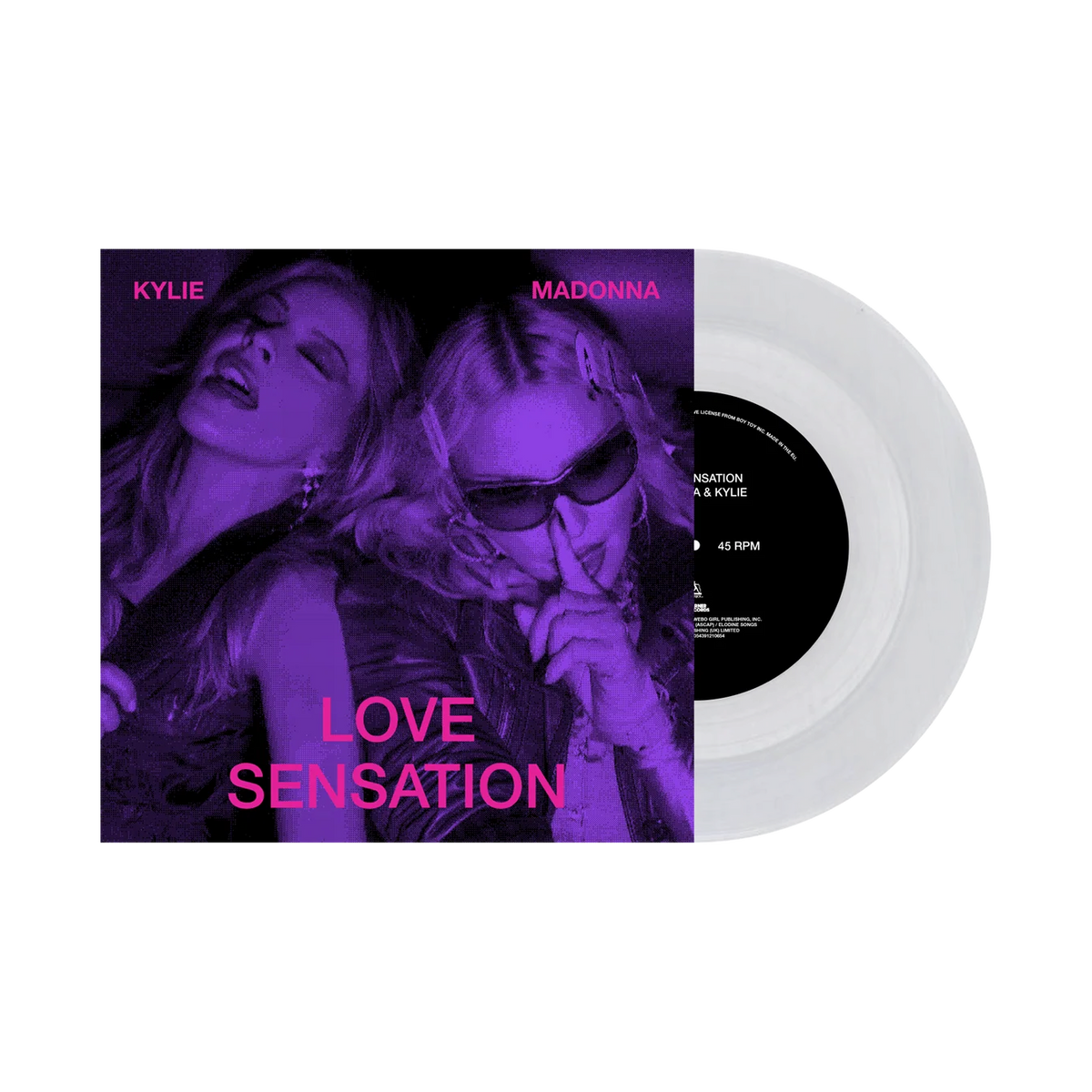Madonna / Kylie - Love Sensation Vinyl, 7", Single clear