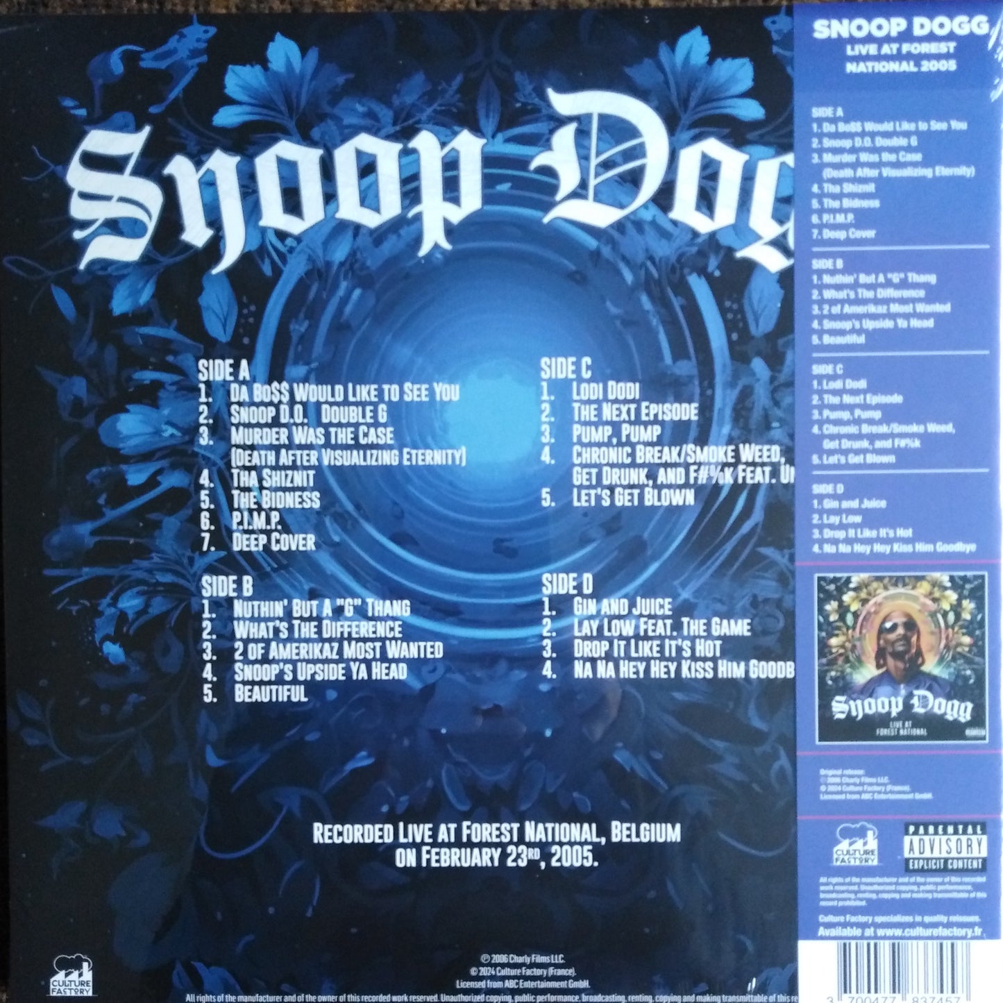 Snoop Dogg – Live At Forest National 2005 Vinyl, 2x LP, Album, Limited Edt black/ white RSD 2024