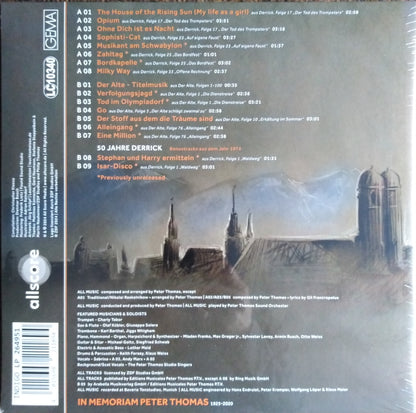 Peter Thomas Sound Orchestra – Derrick &amp; Der Alte (Música de la serie de televisión original 1974-1984) Vinilo, LP, Recopilación