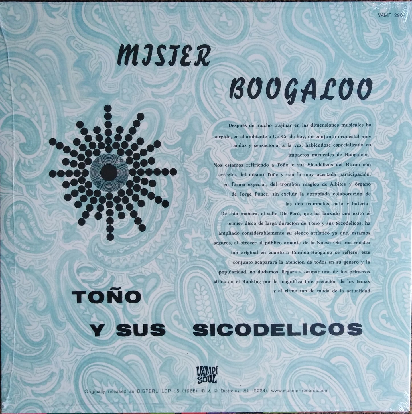 Toño Y Sus Sicodelicos – Mister Boogaloo Vinilo, LP, Álbum