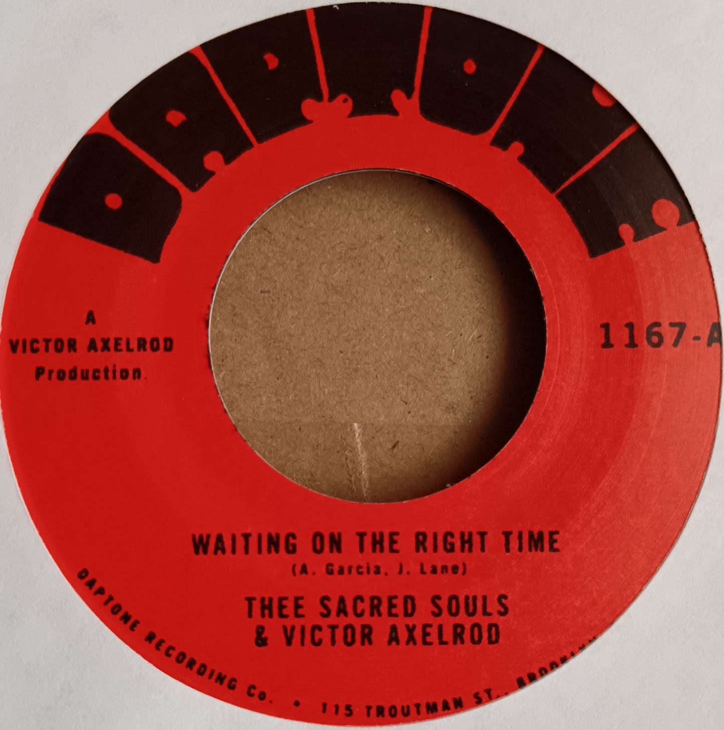 Thee Sacred Souls & Victor Axelrod - Waiting On The Right Time Vinyl, 7"