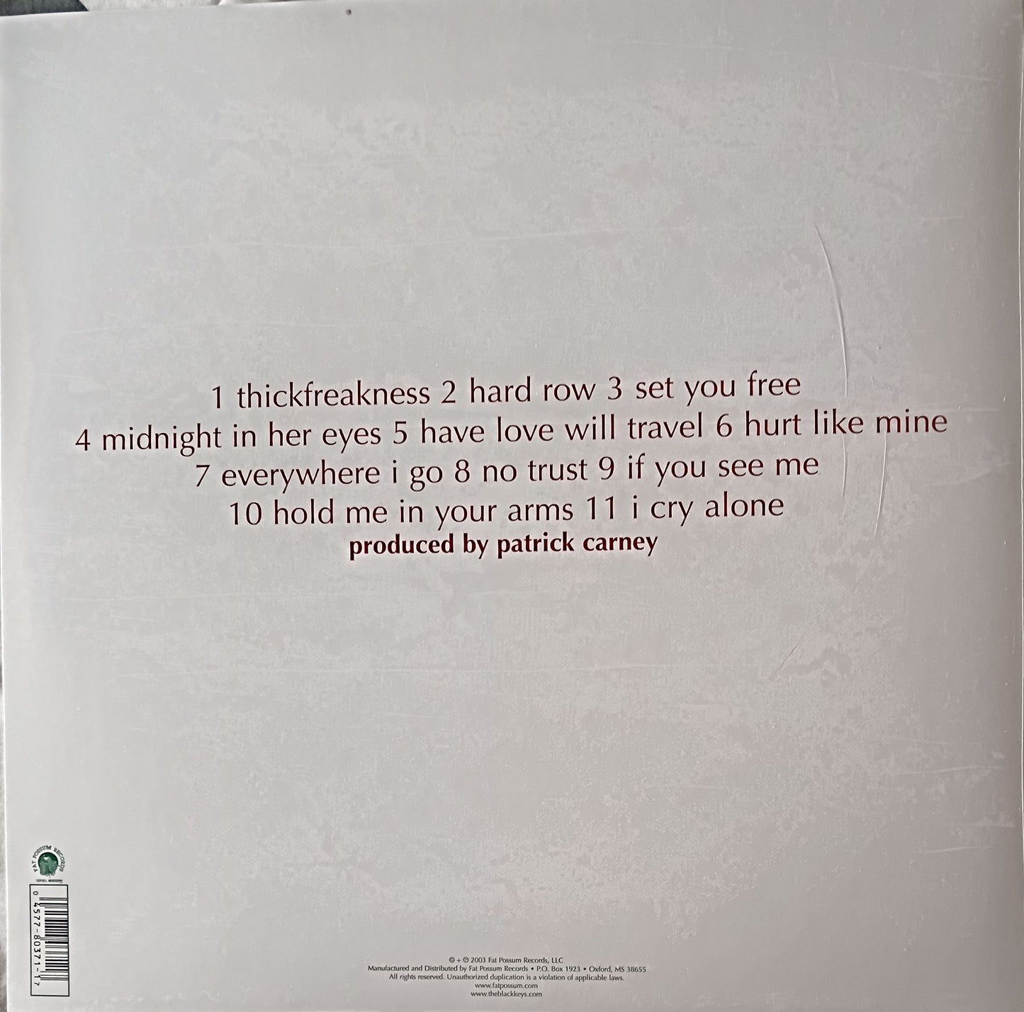 The Black Keys – Thickfreakness Vinyl, LP, Album, Reissue