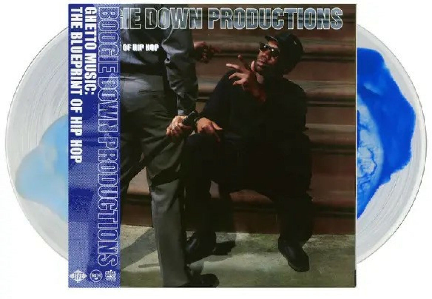 Boogie Down Productions - Ghetto Music: The Blueprint of Hip Hop 2x Vinyl, LP, Album, Limited Edt blue white swirl